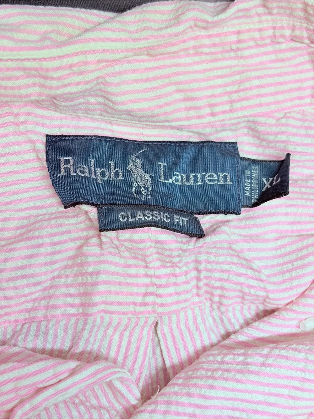Polo by Ralph Lauren Light Pink Seersucker Button-Down Shirt